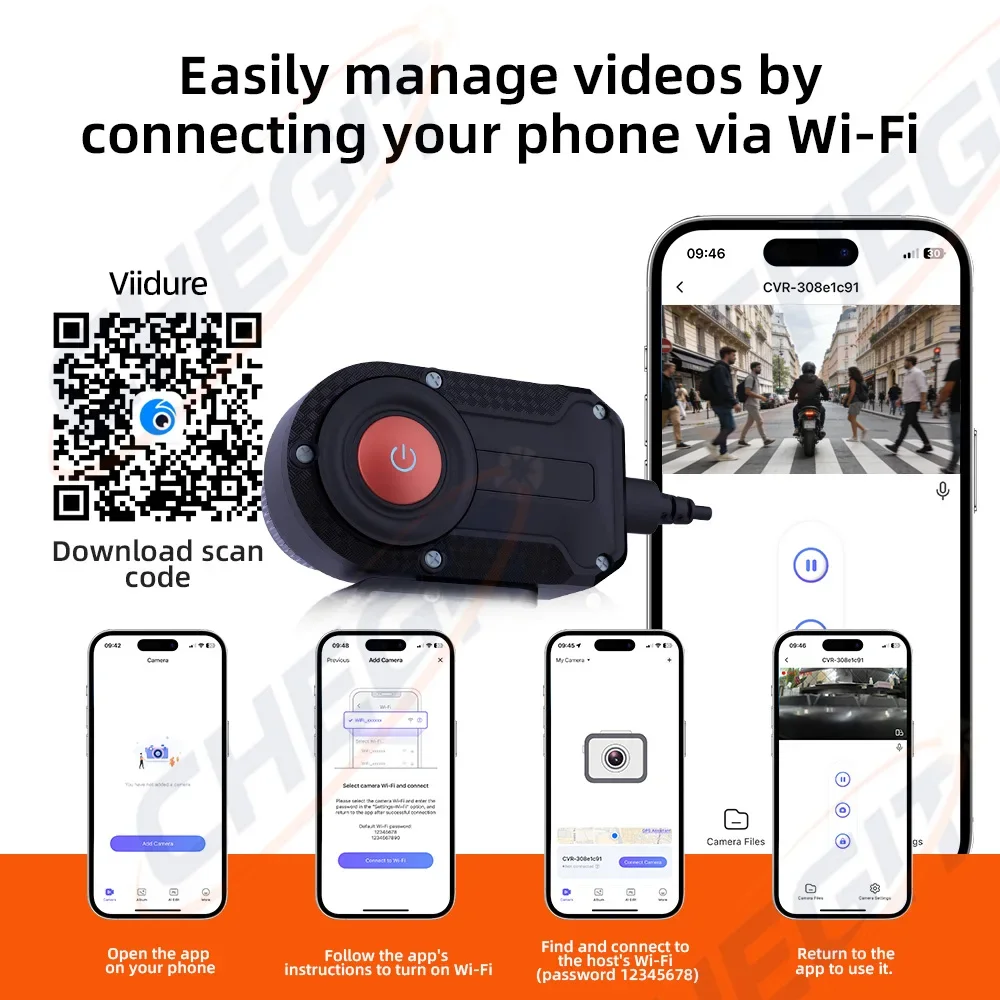 Motorcycle DVR 2K HD WiFi With - Cycling Loop 评论和价格