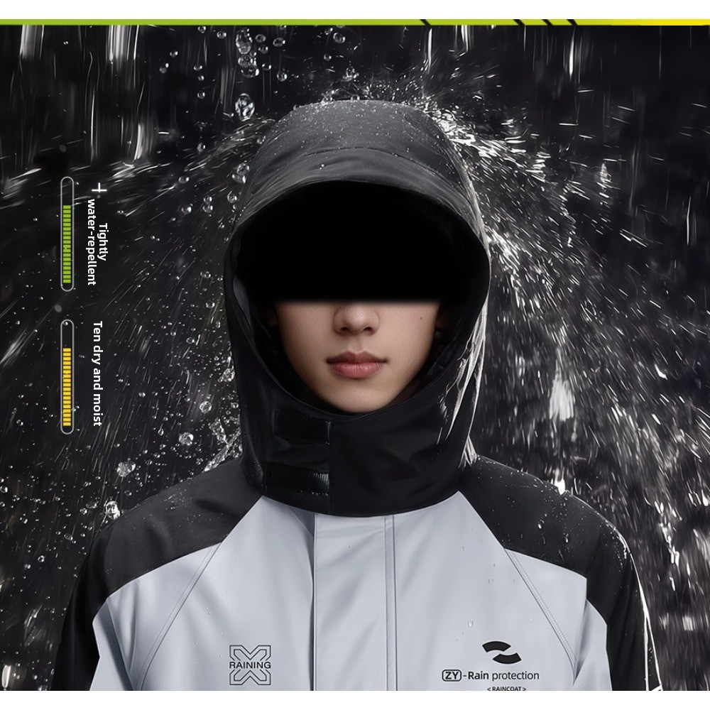 Two Piece Motorcycle Rain Suit - Cycling Commuter Rain Jacket 评论和价格
