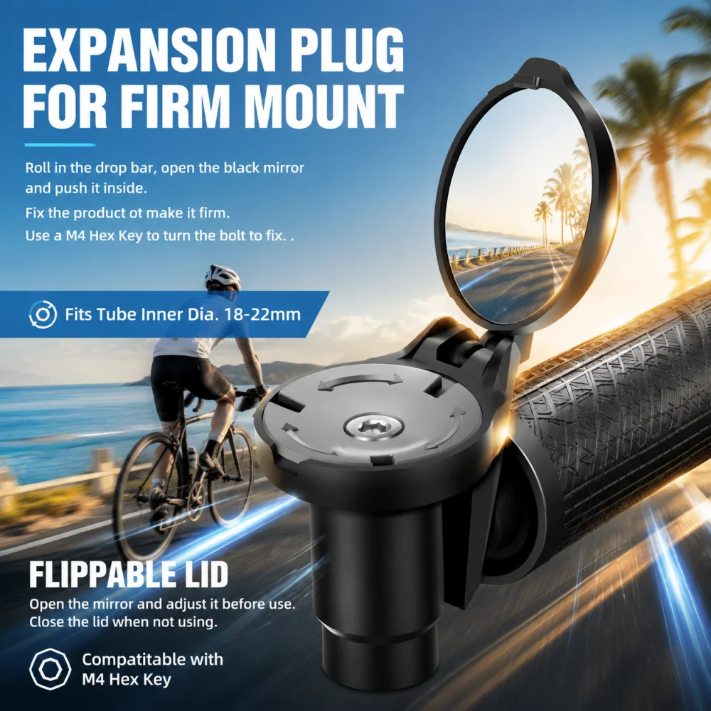 Bicycle Rearview Mirror Bike H - Mirror Handlebar Convex 评论和价格