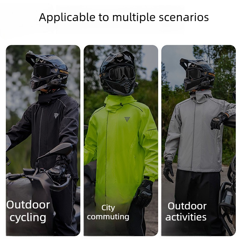 Motorcycle Rain Suit Waterproo - Cycling Commuter Rain Jacket 评论和价格