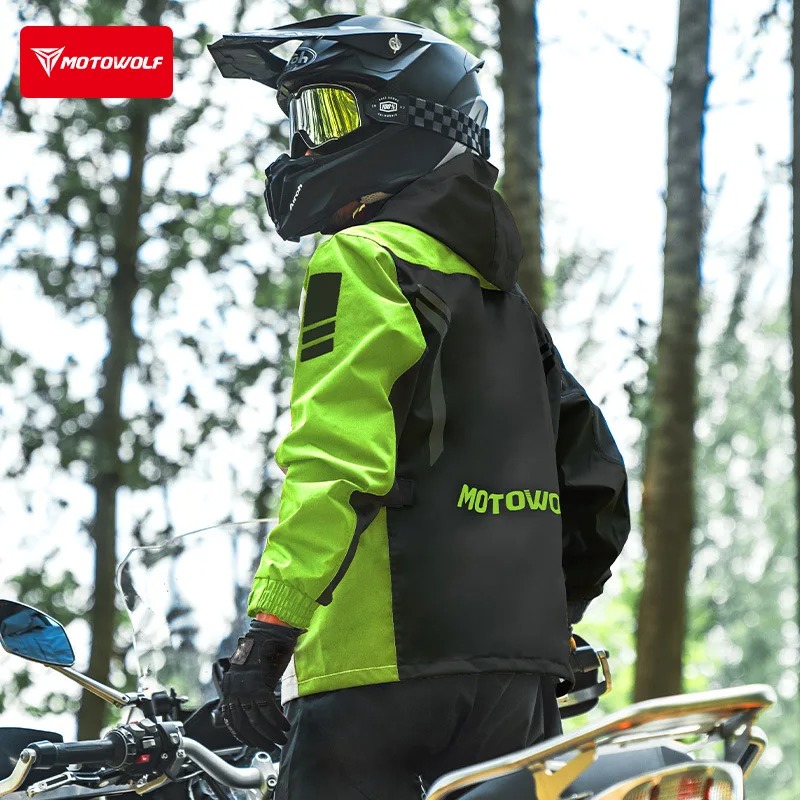 Motowolf Reflective Motorcycle - Cycling Commuter Rain Jacket 评论和价格